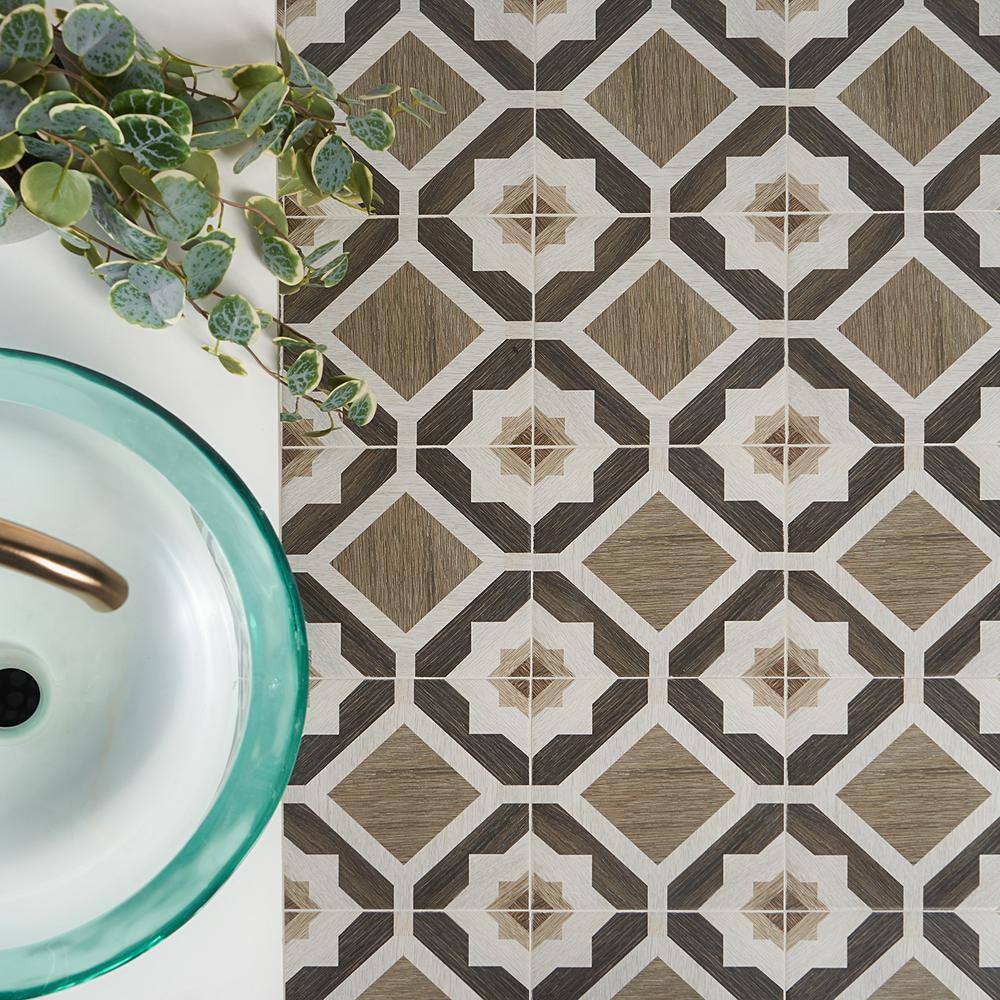 Ventura Starwood 8" x 8" Multicolor Matte Porcelain Tile