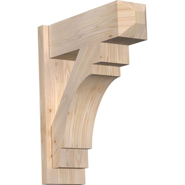 Ekena Millwork 8 in. x 26 in. x 22 in. Merced Craftsman Smooth Douglas Fir Outlooker