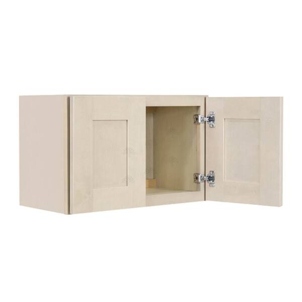 Lancaster Shaker Assembled 24x18x12 in. Wall Cabinet with 2 Doors No Shelf in White Lancaster Shaker Assembled 24x18x12 in. Wall Cabinet with 2 Doors No Shelf in White