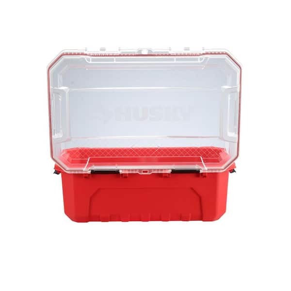 12-Gal. Professional Duty Waterproof Storage Container with Hinged Lid in  Red