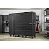 80 in. 10-Drawer Garage Workcenter, 24 in. Deep with Side Locker, Matte Black