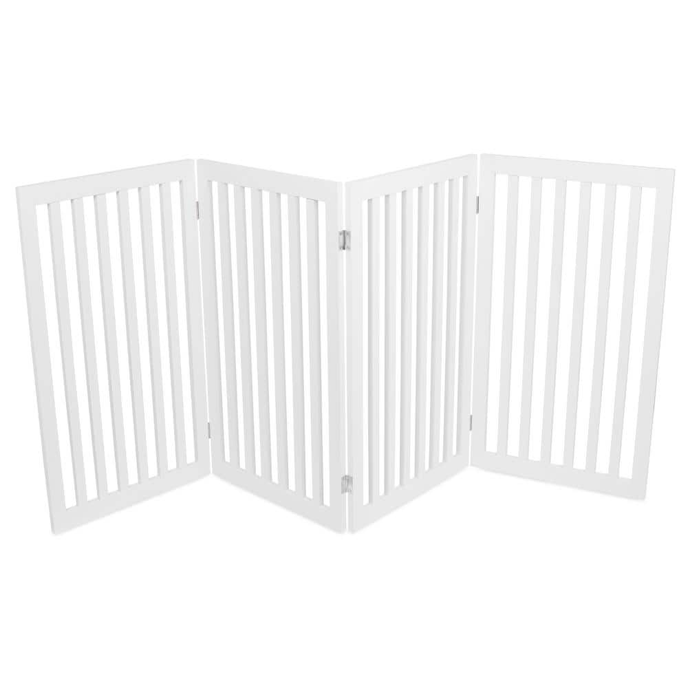 BirdRock Home 40 in. H White 4-Panel Dog Gate 10232 - The Home Depot