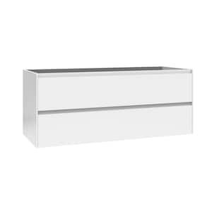 Perla 46.8 in. Bath Vanity Cabinet without Top in Glossy White Assembled