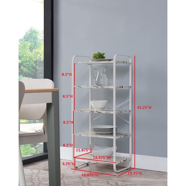 Bakers rack with on sale marble shelf