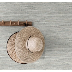 60.75 sq. ft. Tedlar Harbor Mist Braided Faux Jute High Performance Vinyl Unpasted Wallpaper Roll