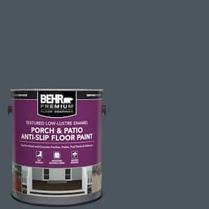 1 gal. #N480-7 Midnight Blue Textured Low-Lustre Enamel Interior/Exterior Porch and Patio Anti-Slip Floor Paint