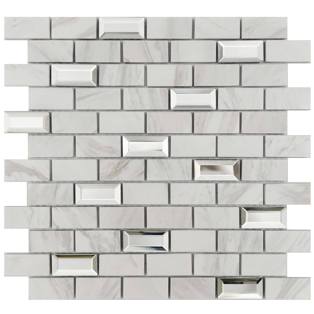 Paris Gray Beveled 4x4 Mirror Tile