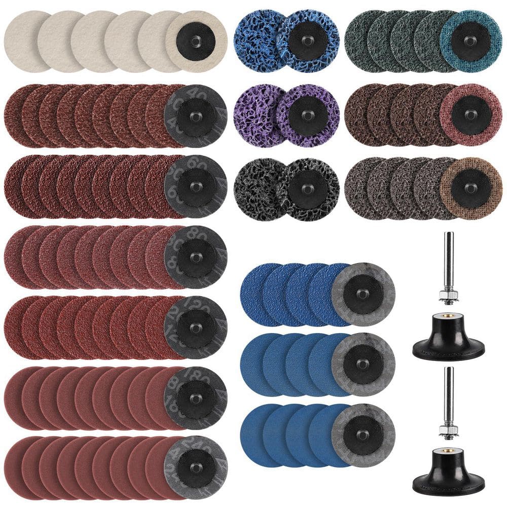 104pcs 2 Inch Sanding Discs Set for Die Grinder Drill Surface Prep Rust Paint Removal Grinding Polishing price history on PriceWatchPro