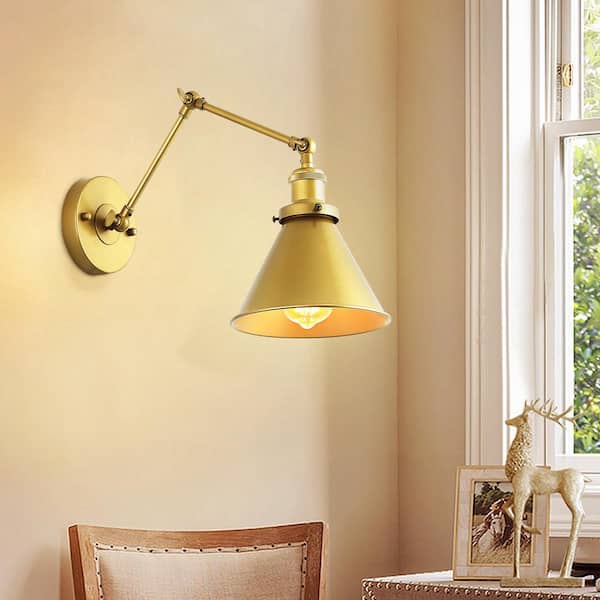 Brass Vintage Industrial Wall Light Sconce Retro Adjustable Fixture Metal Lamp