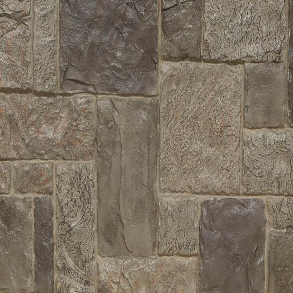 Ekena Millwork SAMPLE - 1-1/4 in. x 9 in. Smokey Ridge Urethane Castle Rock Stacked Stone, StoneWall Faux Stone Siding Panel Moulding