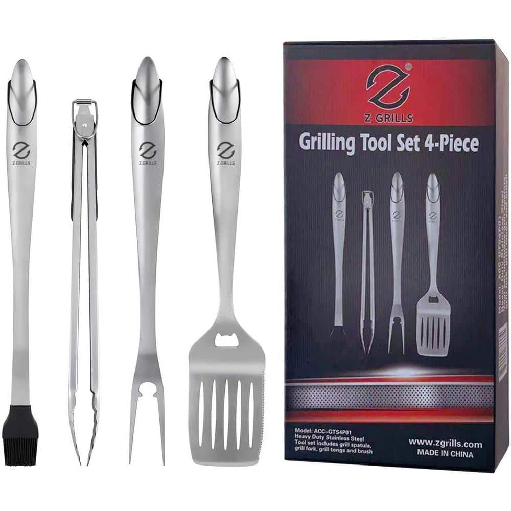 5 Piece Grilling Tool Accessories Barbecue Stainless Steel BBQ Grill Tools Set 