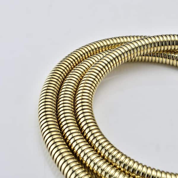 5-Spray Adjustable Settings Wall Mount Handheld Shower Head 2.5 GPM in Polished Golden