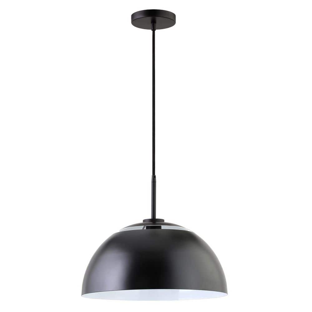 Jordyn Matte Black 16" Modern Mid-Century Pendant Light