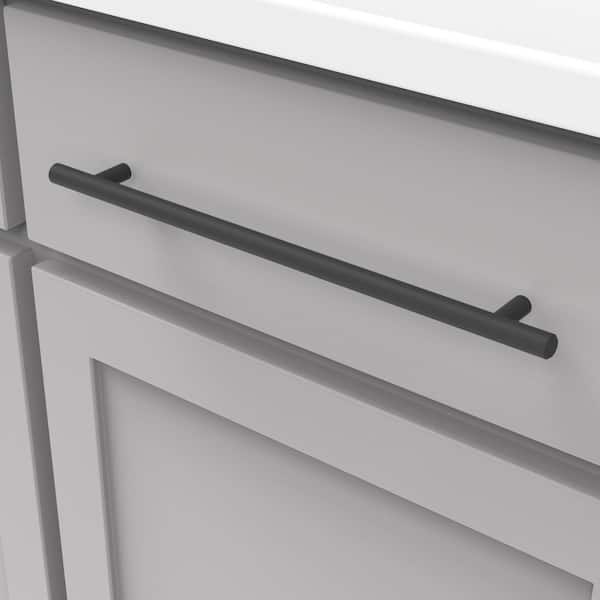 HICKORY HARDWARE Bar Pulls 10-1/16 in. (256 mm) Matte Black Cabinet Pull  (5-Pack) HH075599-MB-5B