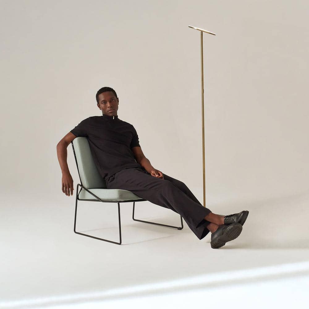 Brass Adjustable LED Torchiere Floor Lamp with 3-Way Switch