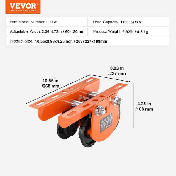 SKYSHALO Electric Hoist Manual Trolley, 1100 lbs./0.5 Ton SKYSHALO Electric Hoist Manual Trolley, 1100 lbs./0.5 Ton