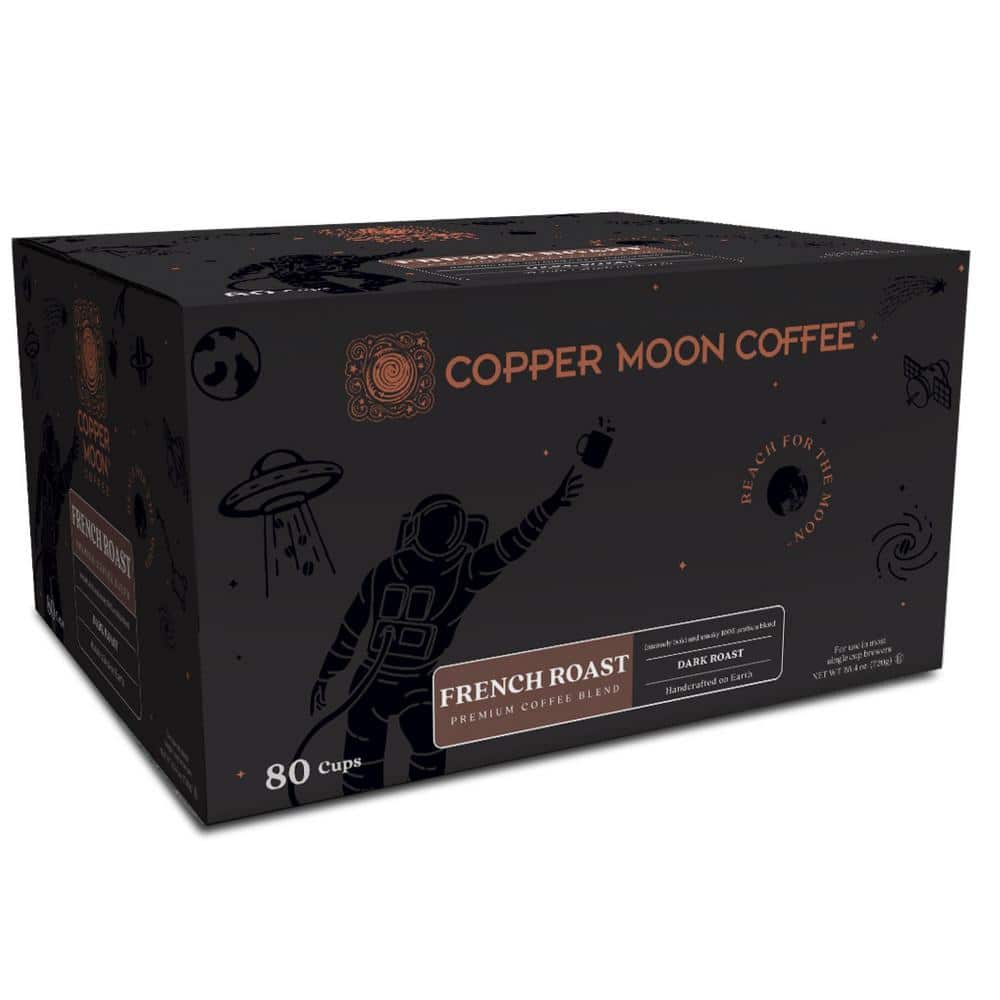 COPPER MOON Single Serve Coffee Pods for French Roast, Dark Roast