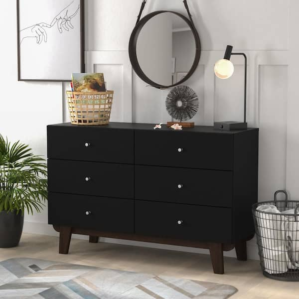 Flat black online dresser