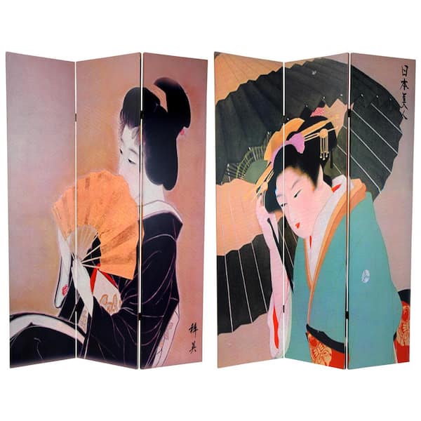 Oriental Furniture 6 ft. Printed 3-Panel Room Divider