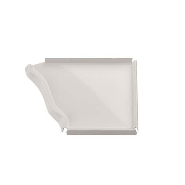 PEAK 5 in. White Aluminum Gutter Right End Cap
