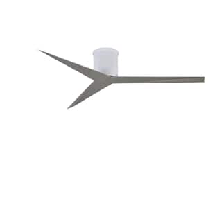 Eliza 56 in. Indoor/Outdoor Gloss White Ceiling Fan with Remote Control and Wall Control