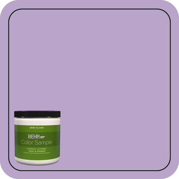 BEHR PREMIUM PLUS 8 oz. #650B-4 Violet Fields Semi-Gloss Interior/Exterior Paint & Primer Color Sample