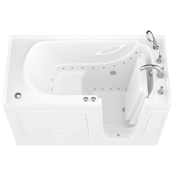 Universal Tubs HD Series 60 in L x 30 in W Right Drain Quick Fill Walk-In Air Tub in White