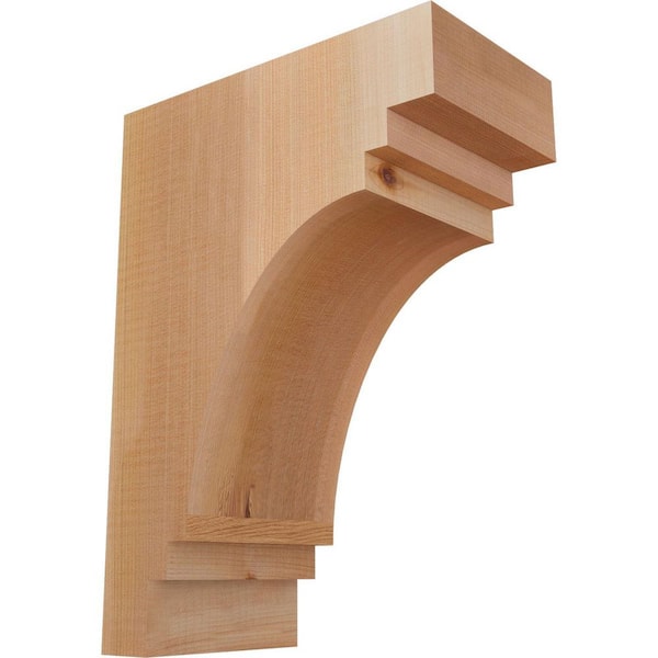 Ekena Millwork 5-1/2 in. x 10 in. x 14 in. Western Red Cedar Pescadero Smooth Corbel