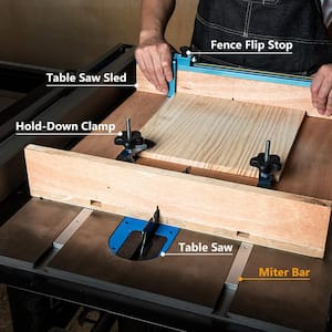 36 in. Miter Gauge Jig and Fixture Bar for Woodworking, router table and band saw, for 3/4 in. x 3/8 in. Miter Slot