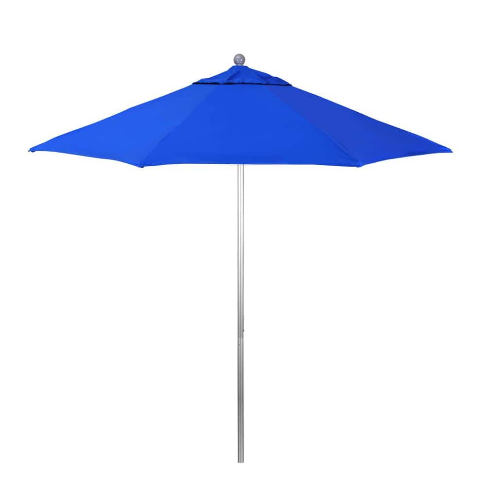 California Umbrella 9 ft. Silver Anodized Aluminum Market Patio