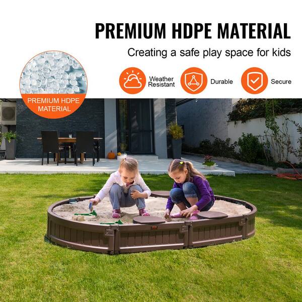 サンドボックス　6台 VEVOR Sandbox with Cover, 3 ft. W x 6 ft. L Oval Sandbox