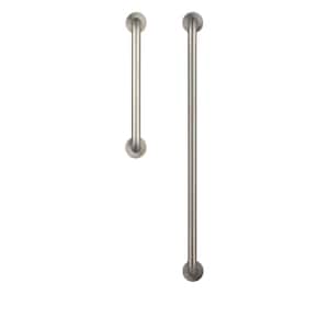 18 in. x 1-1/4 in. and 36 in. x 1-1/4 in. Concealed Screw ADA Compliant Grab Bar Combo in Brushed Stainless Steel