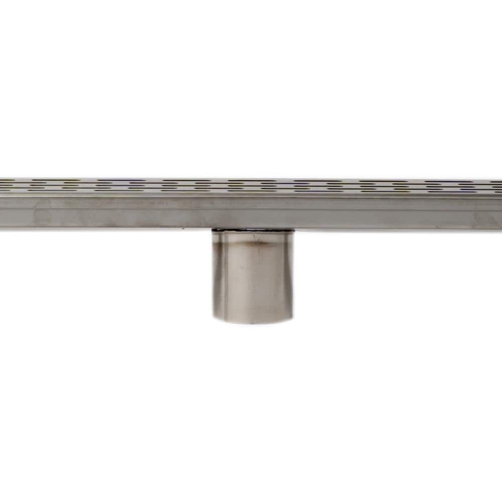 59'' Brushed Stainless Steel Linear Shower Drain with Groove Holes