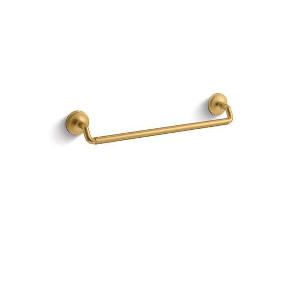 Paces 18 in. Wall Mounted Towel Bar in Vibrant Brushed Moderne Brass