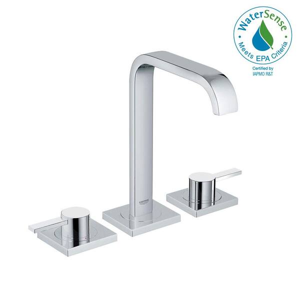 GROHE Allure 8 in. Widespread 2-Handle Bathroom Faucet in StarLight Chrome