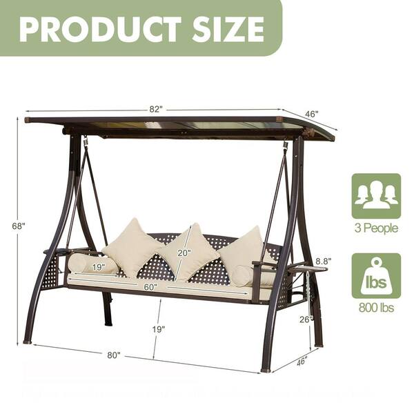 【Adul】PATIO Costway Heavy-Duty Outdoor Porch Swing Stand for Backyard