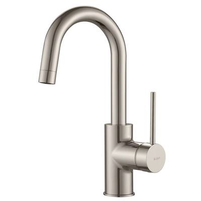 Oletto Single-Handle Kitchen Bar Faucet in Spot-Free Stainless Steel