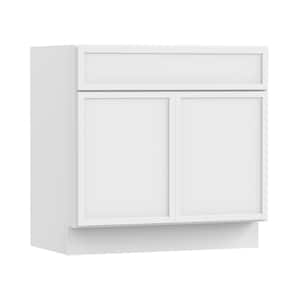 33 in. W. x 21 in. D x 32.5 in. H 2-Doors Bath Vanity Cabinet without Top in White