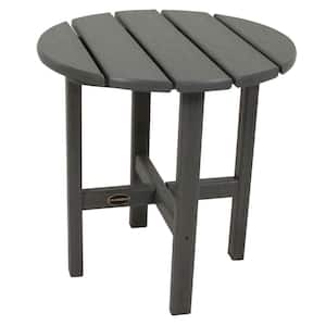 18 in. Slate Grey Round Patio Side Table