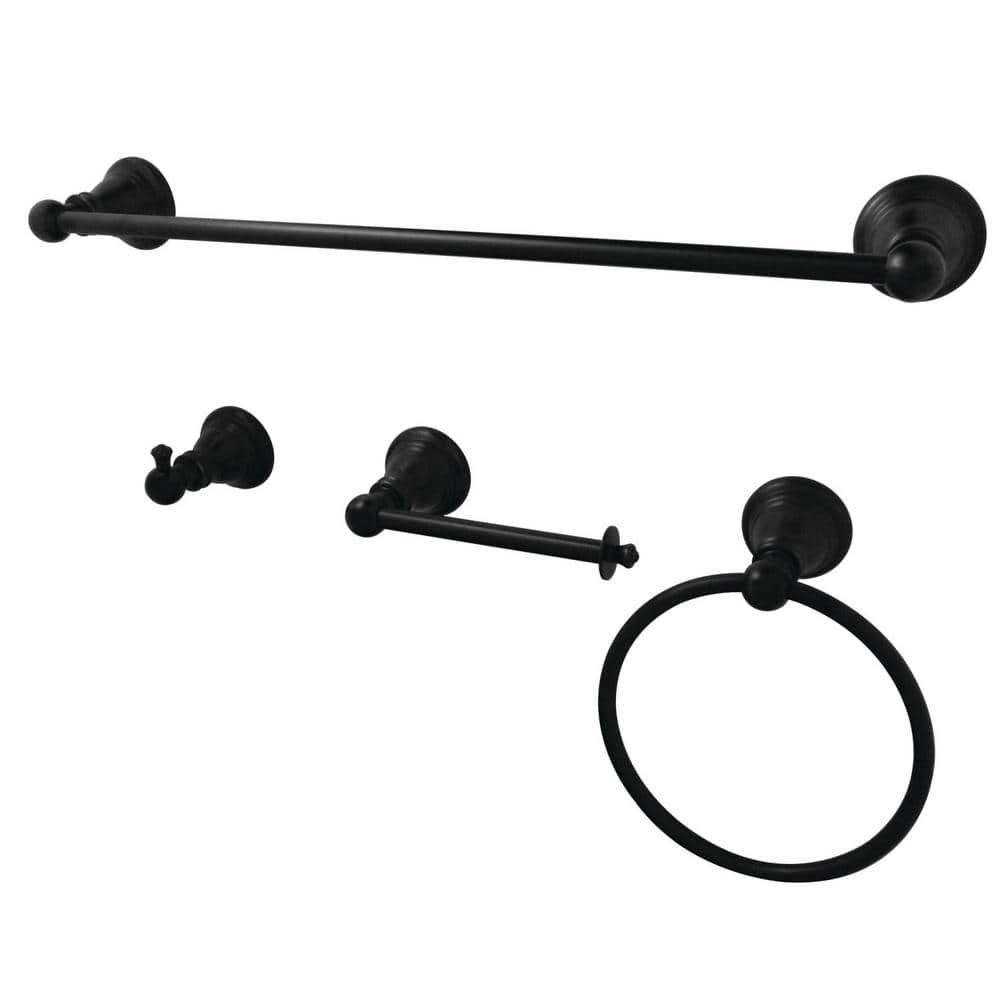 Kingston Brass American Classic 4-Piece Bath Hardware Set in Matte ...