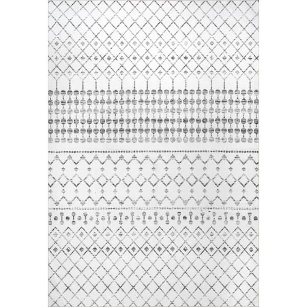 nuLOOM Moroccan Anti Fatigue Kitchen or Laundry Room Light Grey 18 in. x 30  in. Indoor Comfort Mat EBPM03A-18030 - The Home Depot