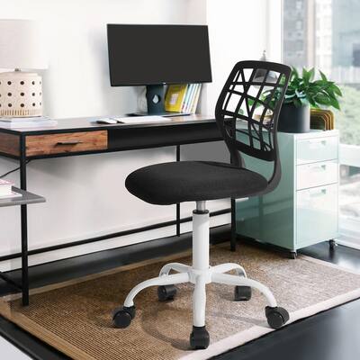 Practical Design Black Upholstery Office Chair Task Chair Adjustable Desk Chair in PP Back and Mesh Seat