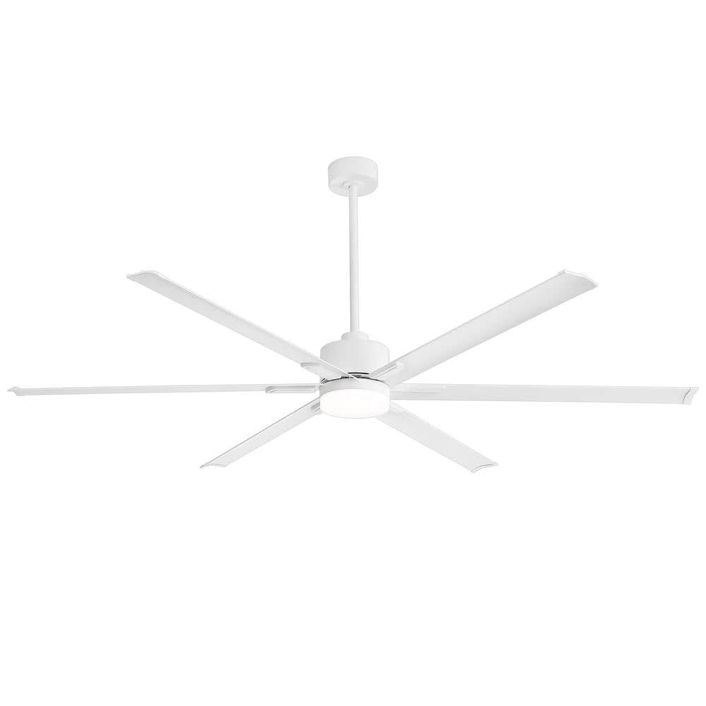 Lamober Wallace 6 ft. Indoor White Ceiling Fans with Adjustable White ...