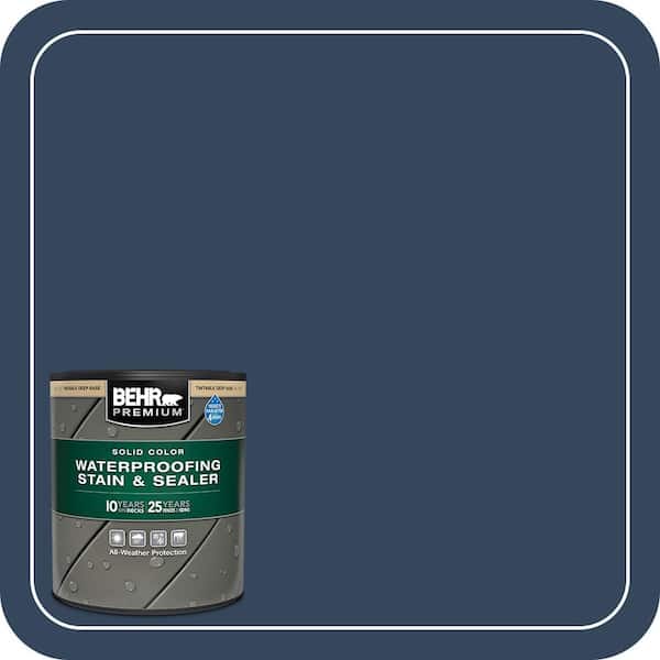 1 qt. #MQ5-54 Compass Blue Solid Color Waterproofing Exterior Wood Stain and Sealer