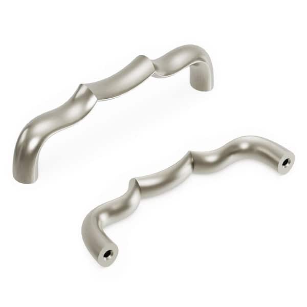 Trellis Collection Pull 3-3/4 in. (96 mm) Center to Center Satin Nickel Arch Cabinet Pull