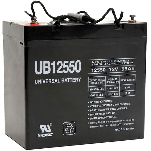 UPG 12-Volt 55 Ah (+ on left) I4 Terminal Sealed Lead Acid (SLA) Rechargeable AGM Battery