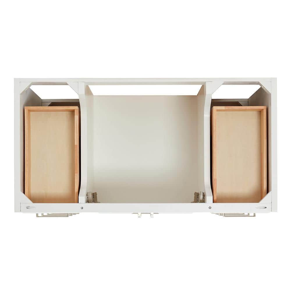 Stafford White Solid Wood 43" Freestanding Bathroom Vanity Cabinet
