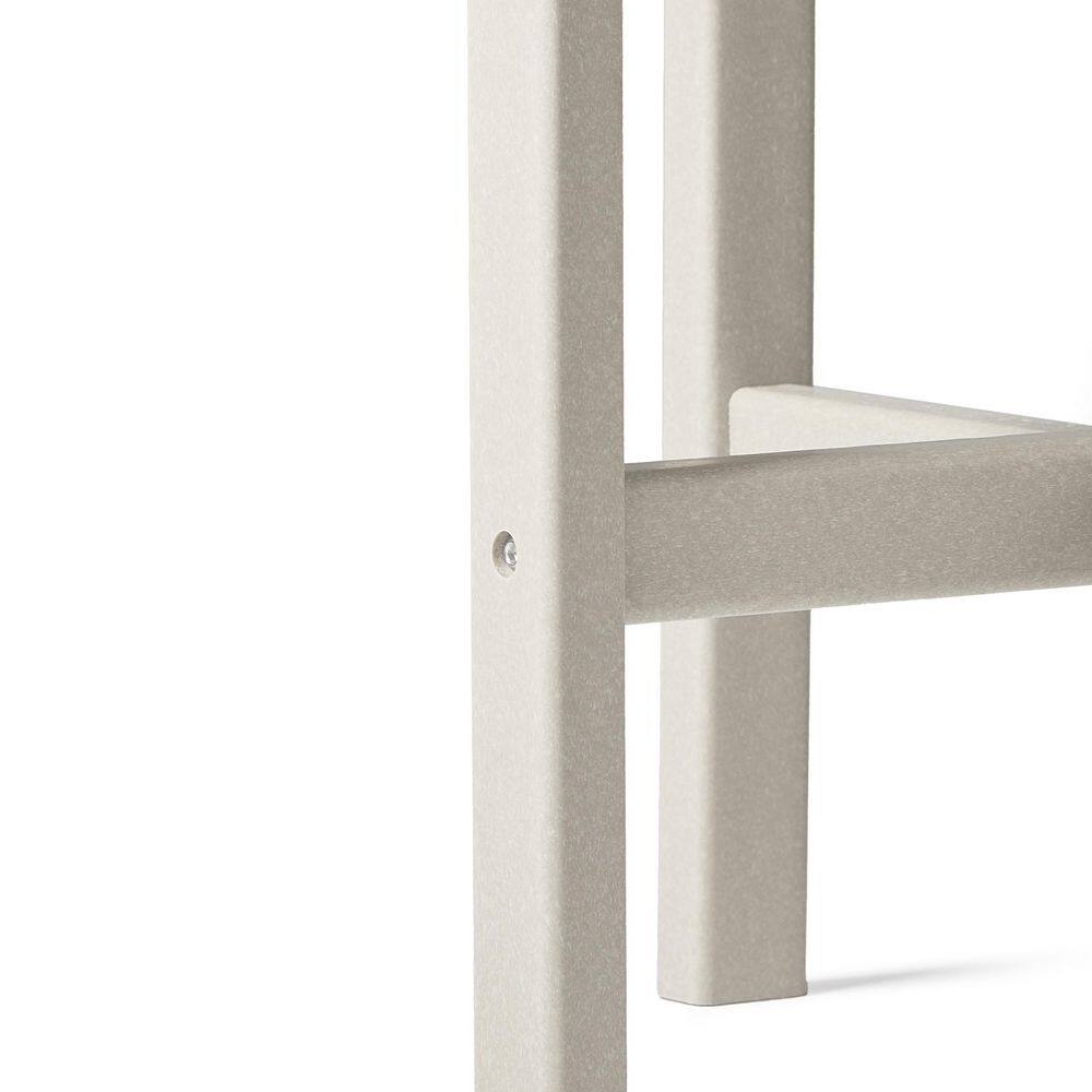 Beige 18" Round Polywood Outdoor Side Table