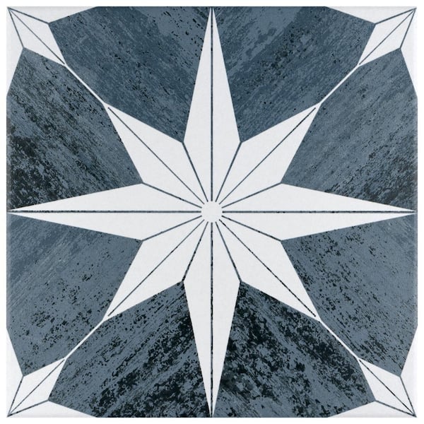 Cassis Stella Black Night 9-3/4 in. x 9-3/4 in. Porcelain Floor and Wall Tile (10.88 sq. ft./Case) Cassis Stella Black Night 9-3/4 in. x 9-3/4 in. Porcelain Floor and Wall Tile (10.88 sq. ft./Case)