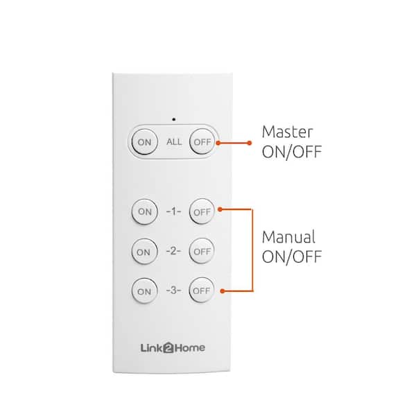 Link2Home 15 Amp Wireless Outdoor Remote Control Outlet Switch - 1